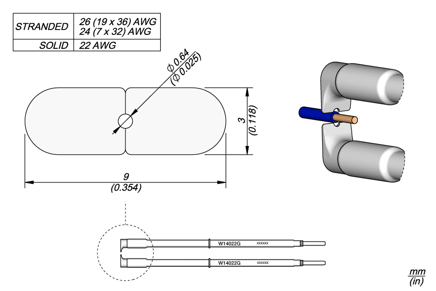 W14022G - 22G Cartridges Ø 0.64mm